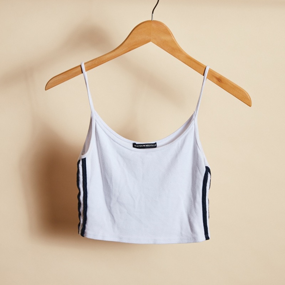 Brandy Melville Crop Top w/ Blue Stripes